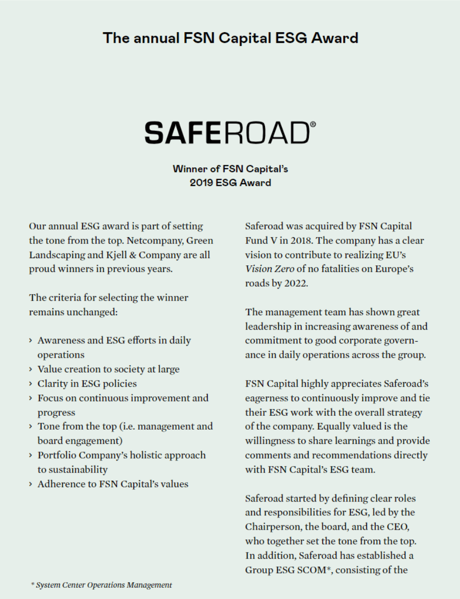 saferoadaward